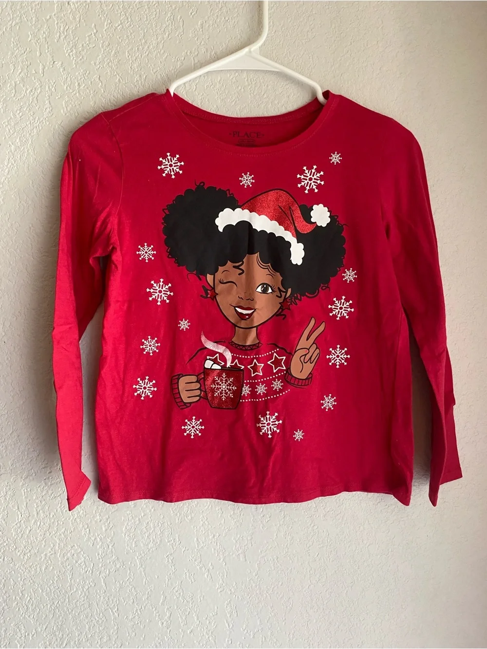 The Children's Place Red Long-Sleeve Holiday Graphic Tee